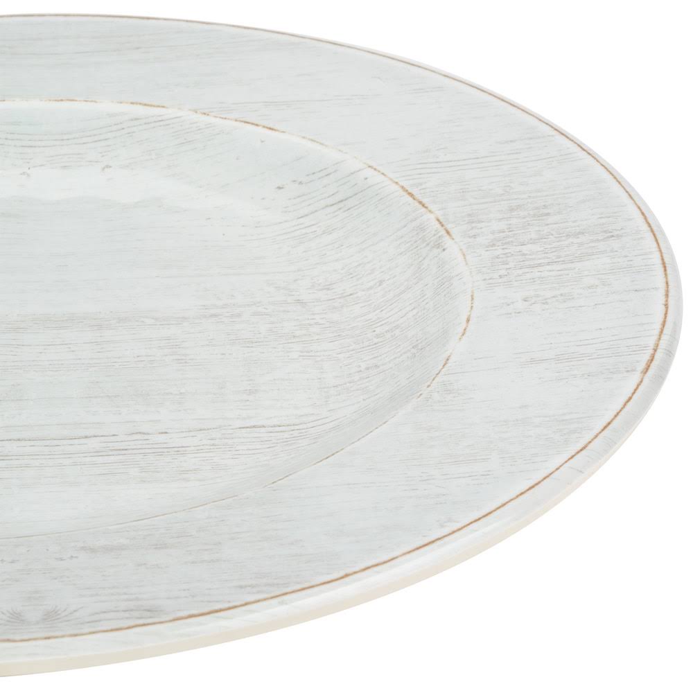 11x22 Buff Round Melamine Plate Z528