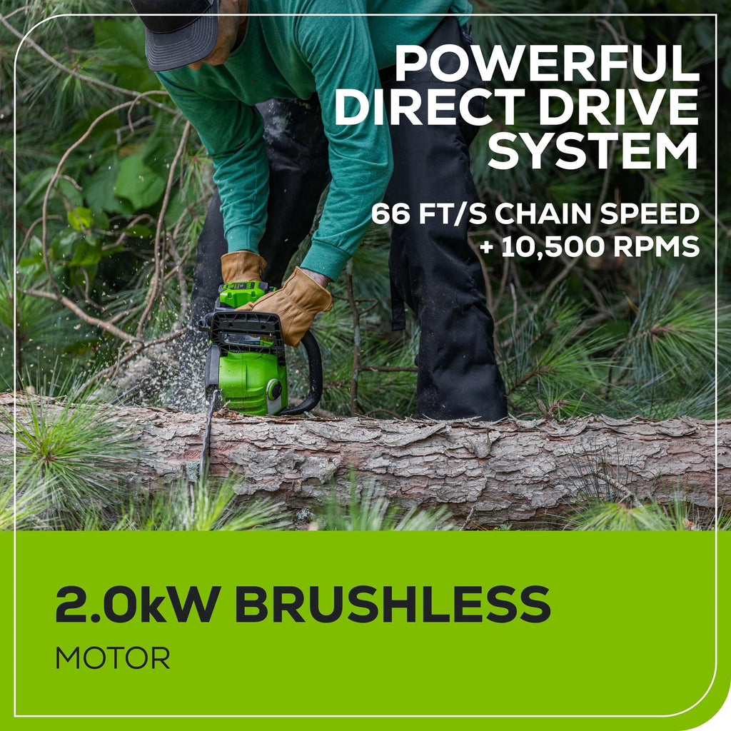 60V Brushless Chainsaw with Battery & Charger Q725173