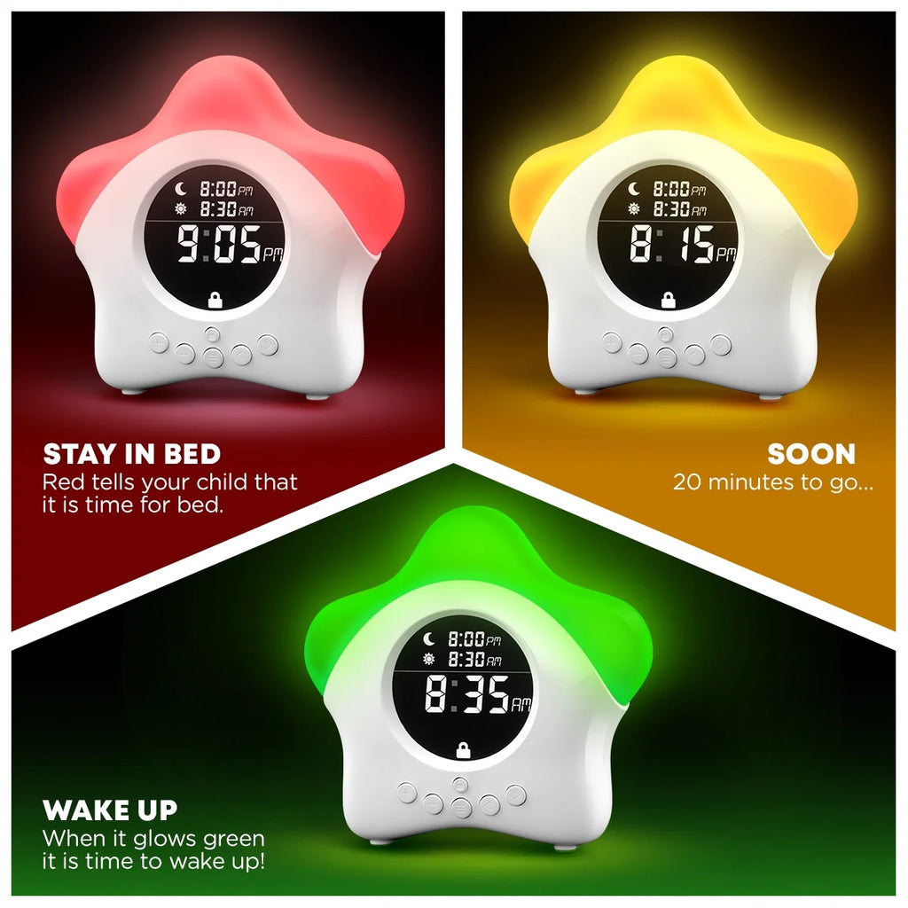 Toddler Sleep Training Clock, Night Light & Alarm Clock Q6422