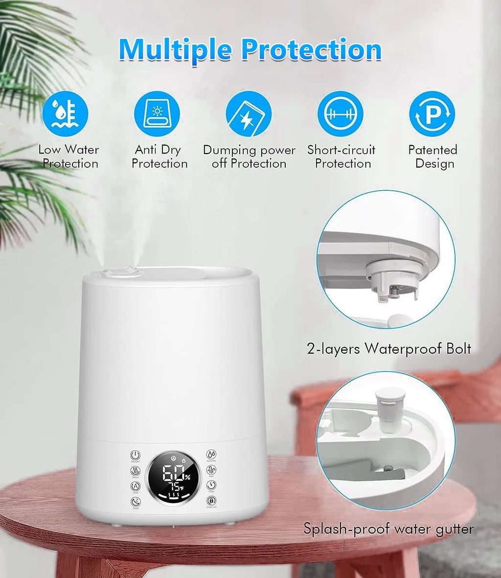 Warm and Cool Mist Top Fill Ultrasonic Humidifier with Remote B907978