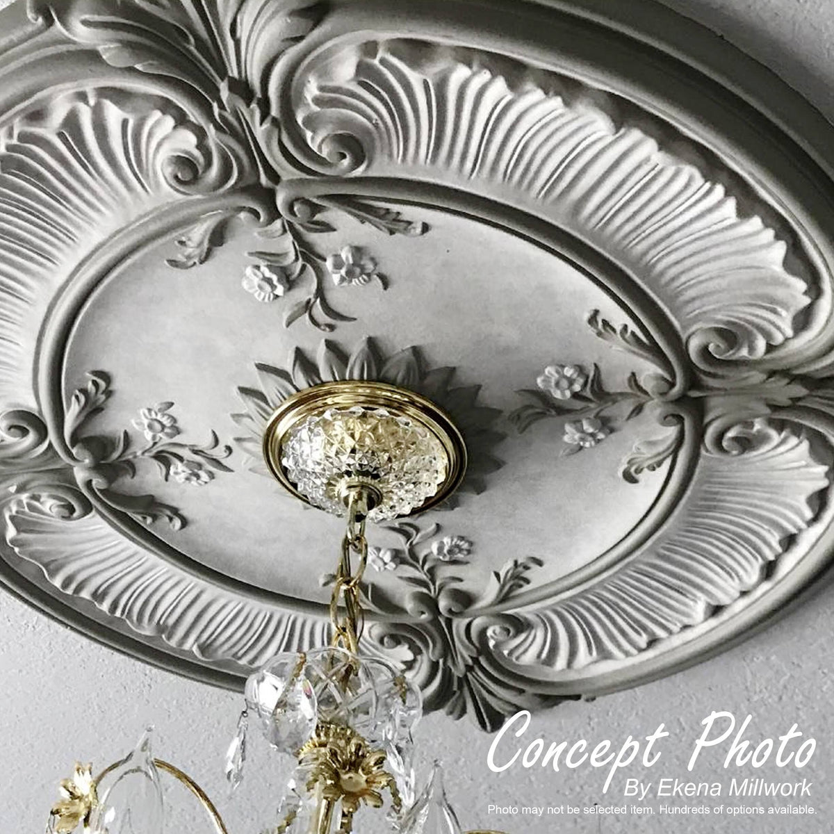 Hand-Painted Bronze Ceiling Medallion Y922189
