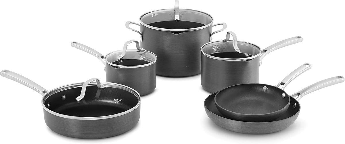 Hard-Anodized Nonstick 10-Piece Cookware Set O27477