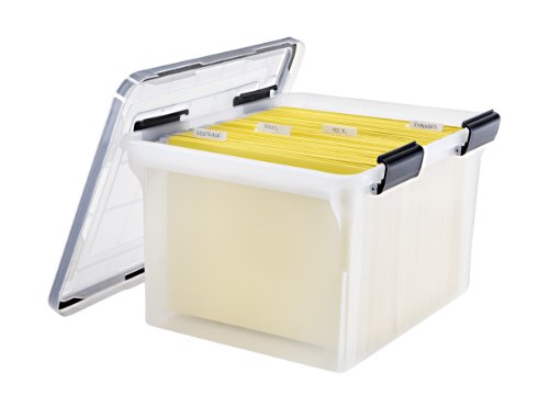 Clear 32 Qt Plastic File Box 4 Pack P649419