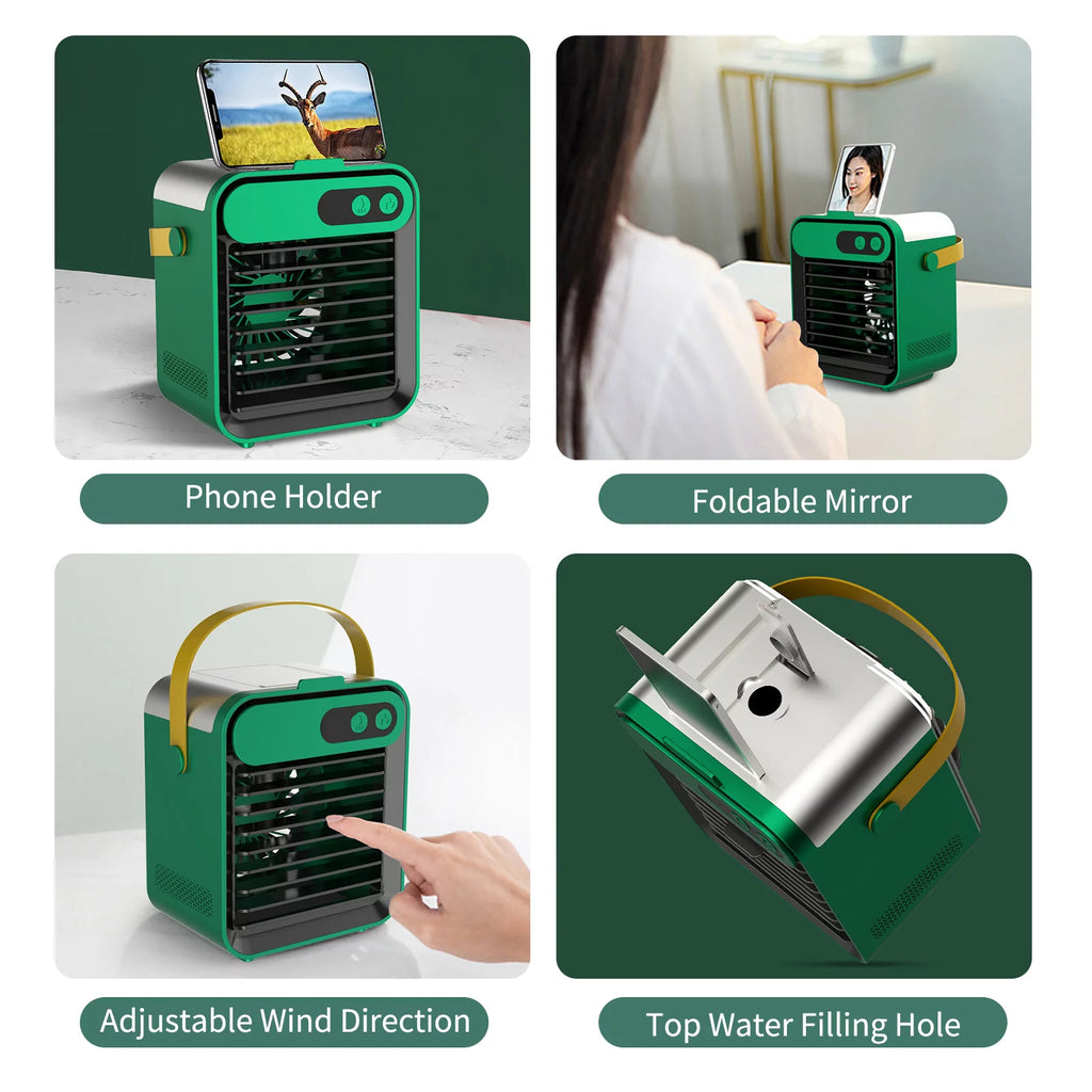 Air Conditioner Fan 180mL 3 Speeds USB E423209