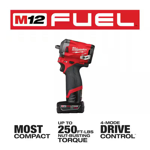 12V Cordless 3/8 in. Impact Wrench Kit with Grease Gun L3238