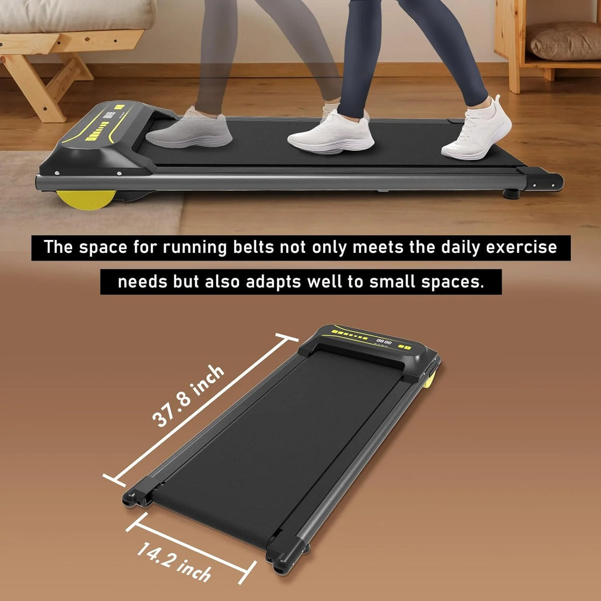Portable Mini Treadmill with Remote Control Black G603