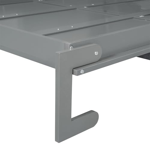 Full Size Grey Murphy Bed with Loveseat Sofa P6139
