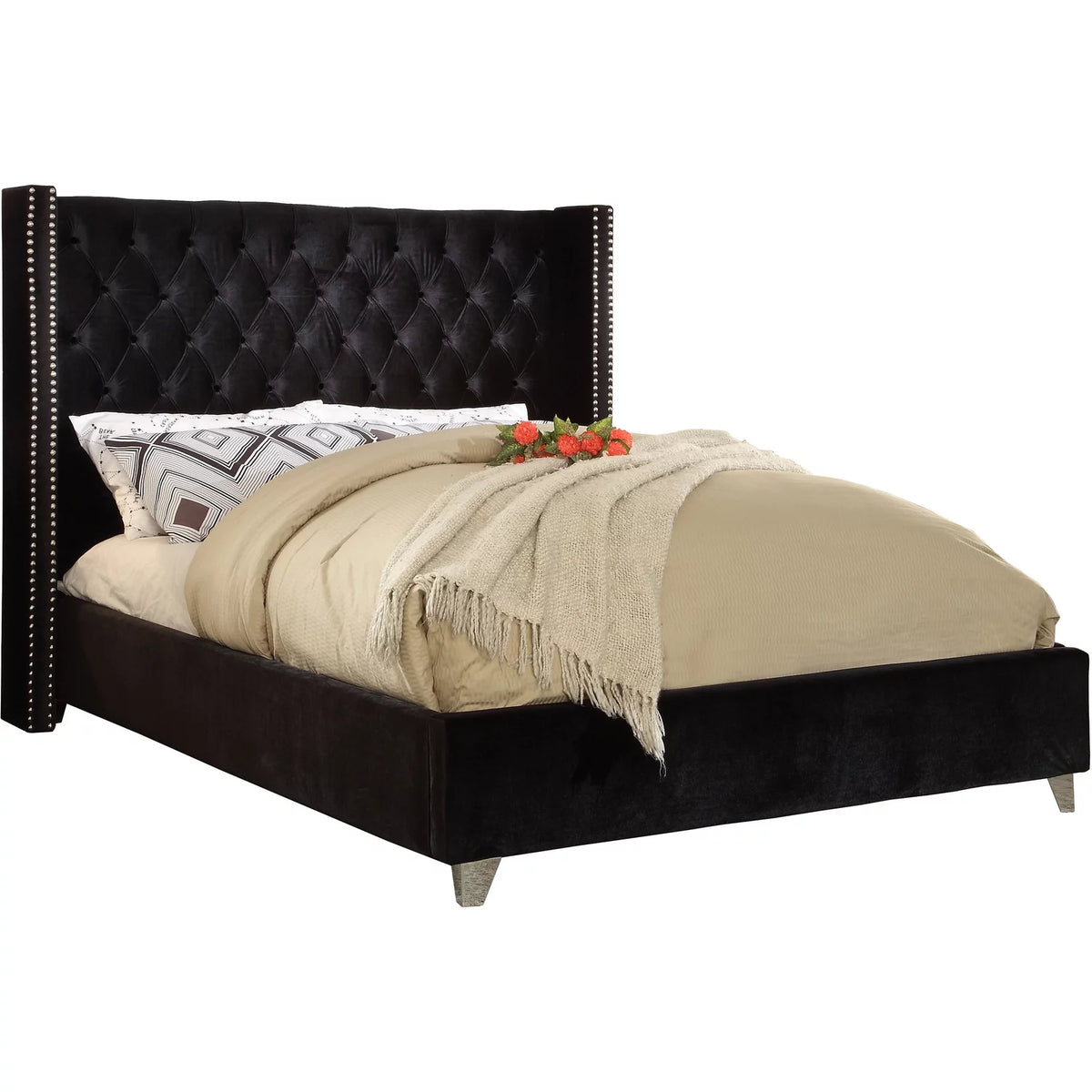 Black Velvet Full Bed M260685