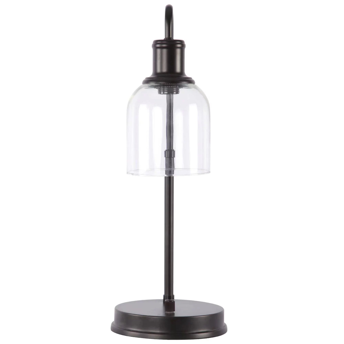 Antique Bronze Desk Lamp with AC Outlet Y63914