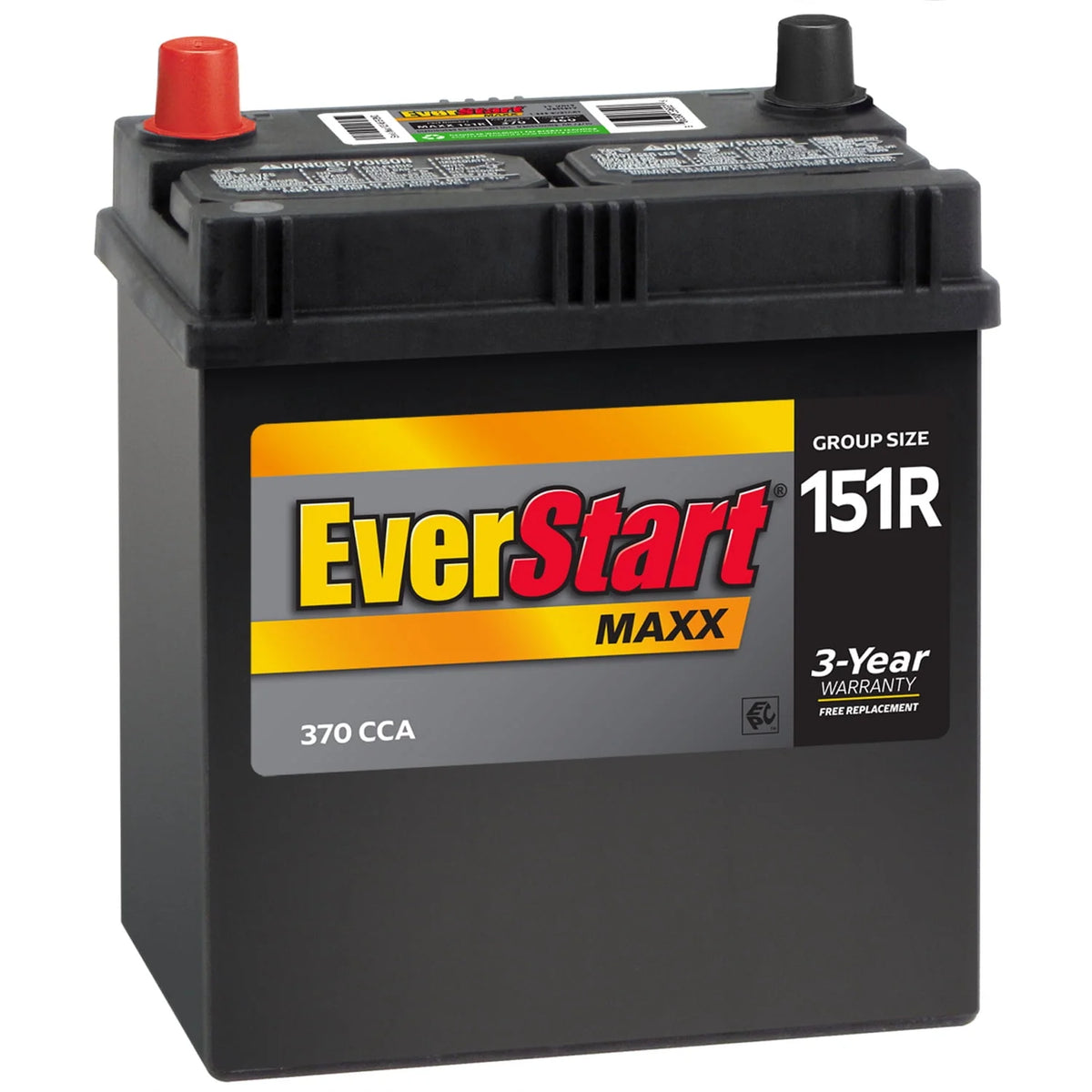 Lead Acid Automotive Battery Group Size 151R 12 Volt 370 CCA Y444