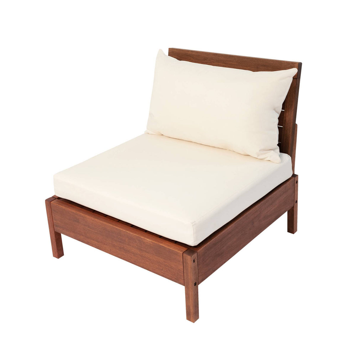 Eucalyptus Wood Outdoor Chair with Seat Back B88097