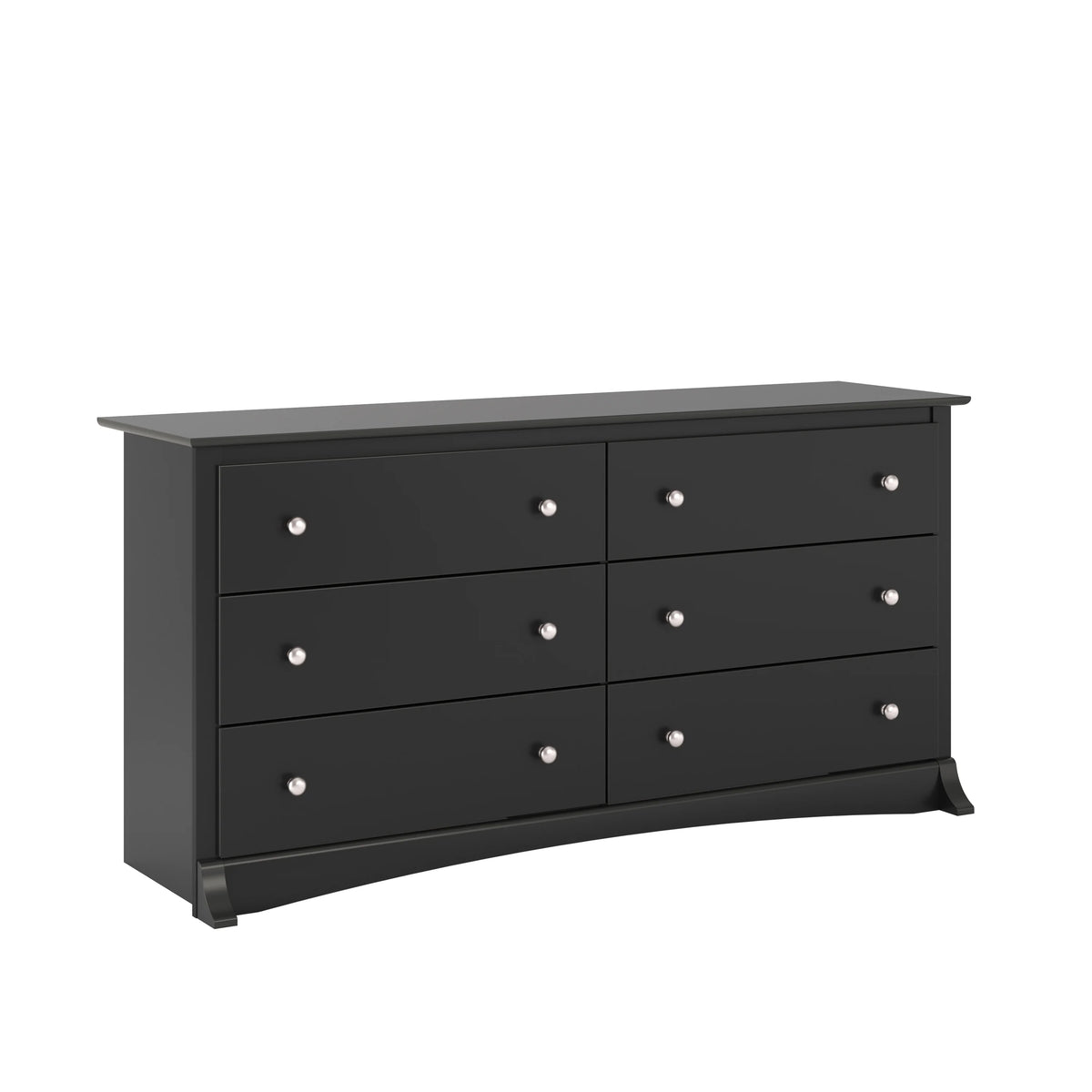 Black 6 Drawer Double Dresser U711414
