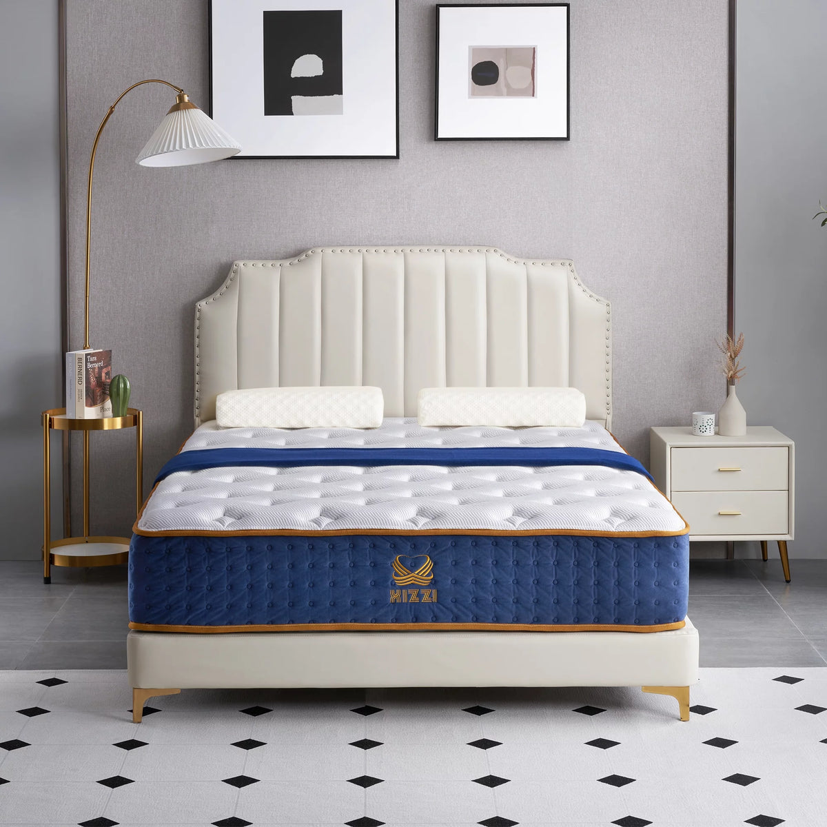 12 Inch Medium-Firm Hybrid Mattress with Cooling Gel Memory Foam Y91246