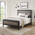 Queen Size Rustic Oak Bed M488