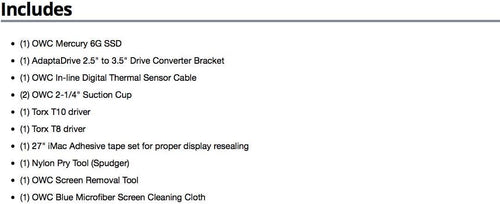2.0TB SSD Upgrade Bundle for 27 iMacs D1032