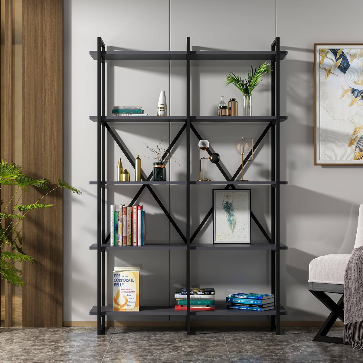 Modern Bookcase H458