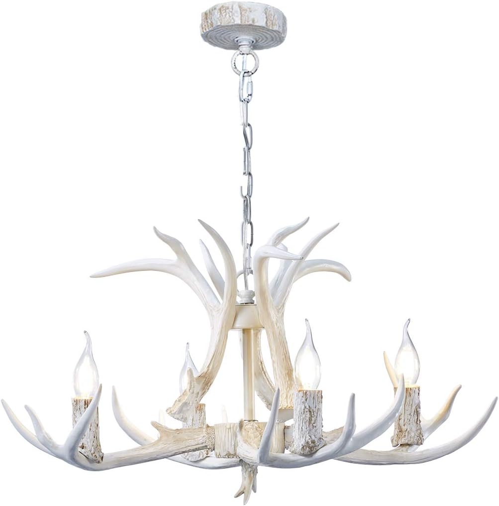 4 Lights Resin Deer Chandelier X32401