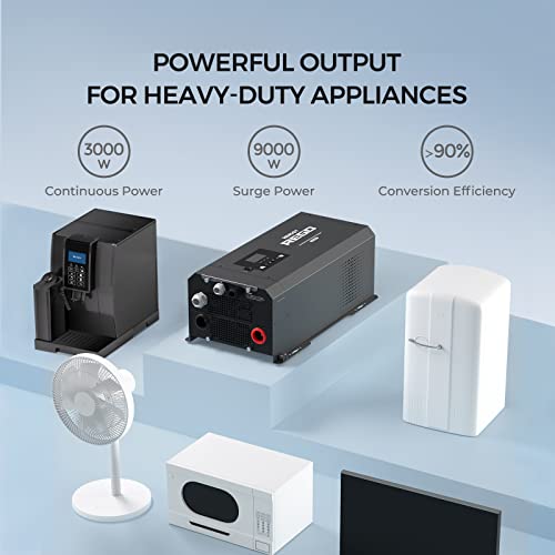 3000W Pure Sine Wave Inverter Charger with LCD Display D15035