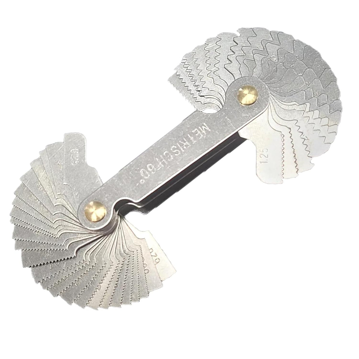 5 Pcs Stainless Steel Thread Pitch Gauges Measure Tool Set C64187