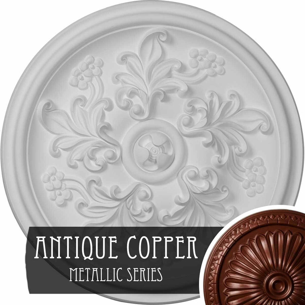 Hand-Painted Hickory Ceiling Medallion X31667