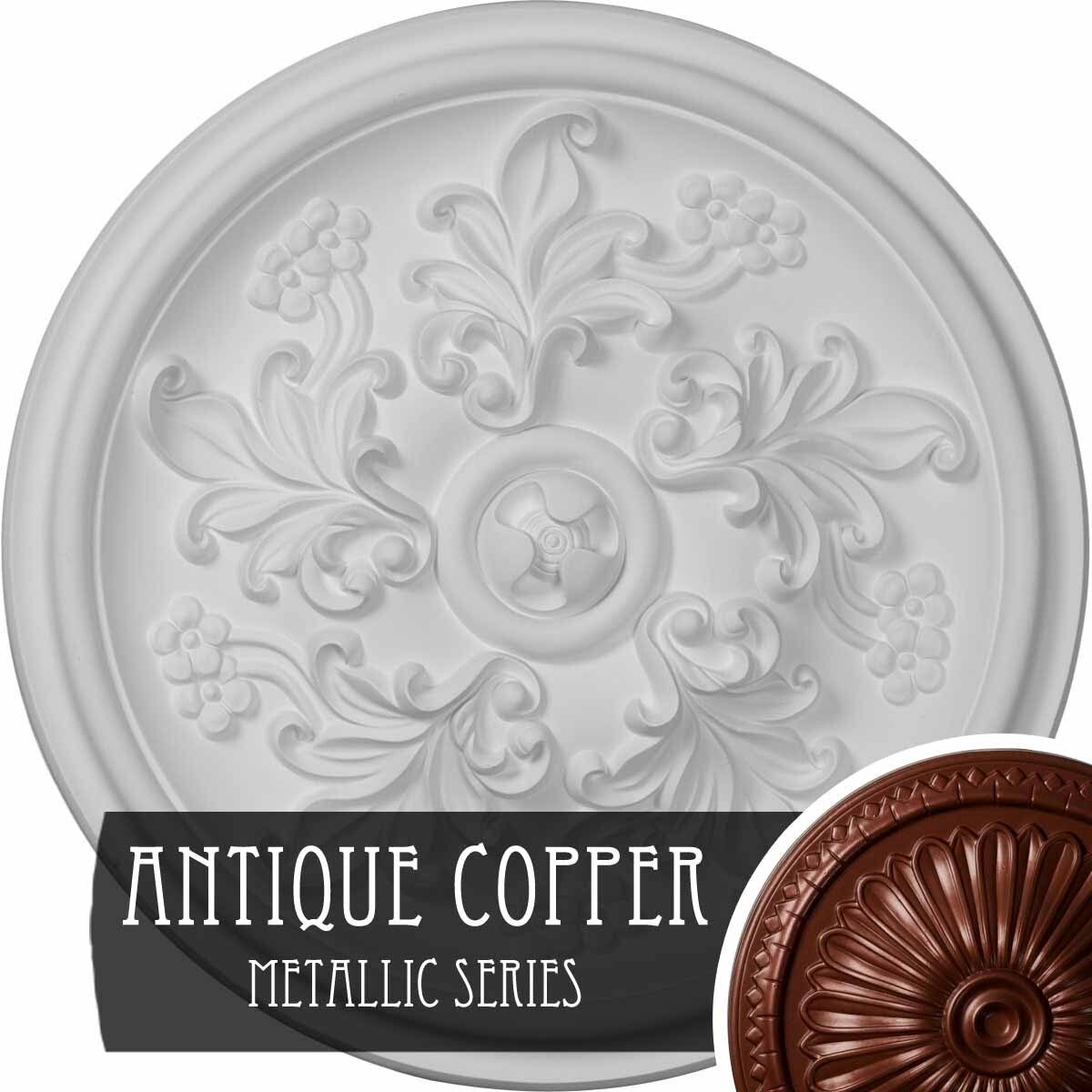 Hand-Painted Hickory Ceiling Medallion X31667