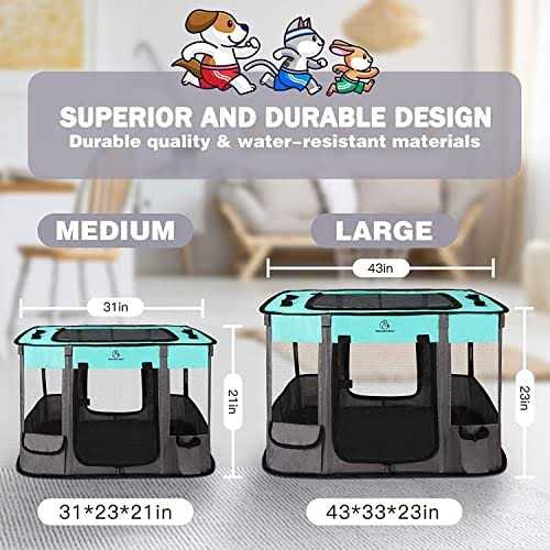 Foldable Dog Playpen D830