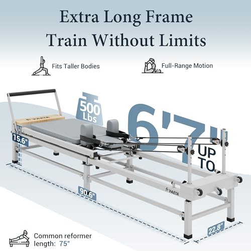 Foldable Pilates Reformer Machine with Adjustable Heights Y8833