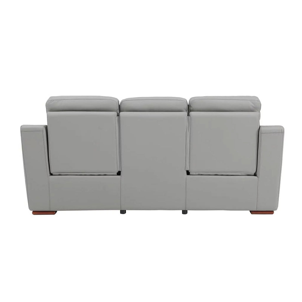 Gray Faux Leather Upholstered Sofa D937801