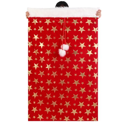 56 x 36 Inch Extra Large Velvet Santa Gift Sack with Drawstring T69264