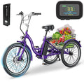 24'' 3 Wheel Electric Tricycle 500W 7-Speed F7131