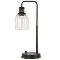 Antique Bronze Desk Lamp with AC Outlet Y63914