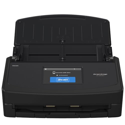 Black Document Scanner with Touchscreen and Auto Document Feeder Y768627