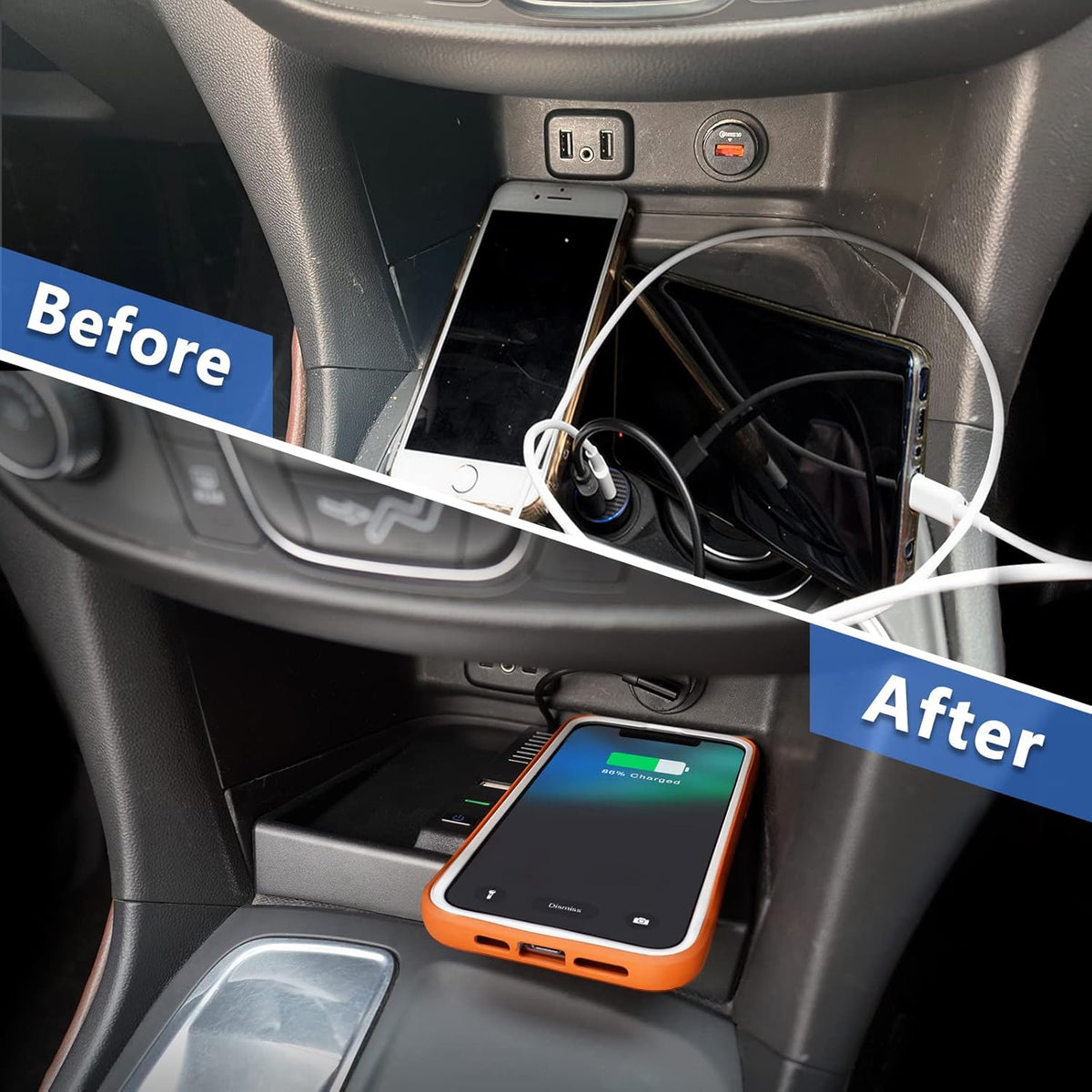 Wireless Charging Center Console Organizer D34305
