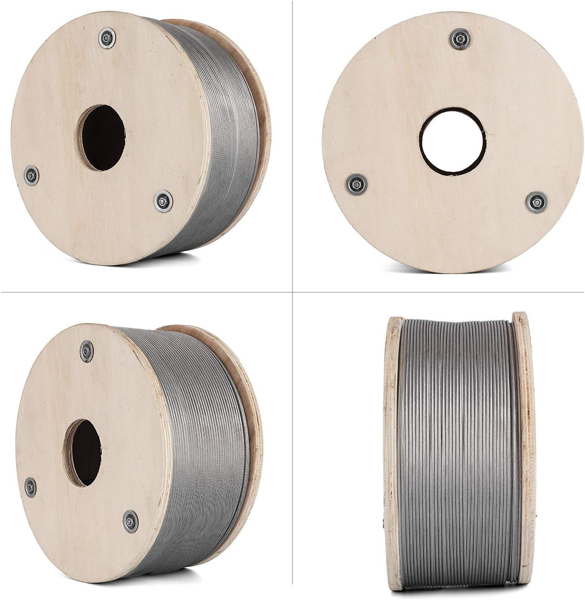 304 Stainless Steel Wire Rope 500ft 3/16 7x19 Cable L9041