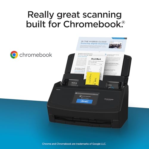 Black Document Scanner with Touchscreen and Auto Document Feeder Y768627
