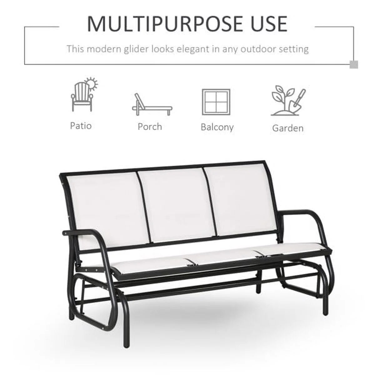 Outdoor Glider Bench for 3 S207916