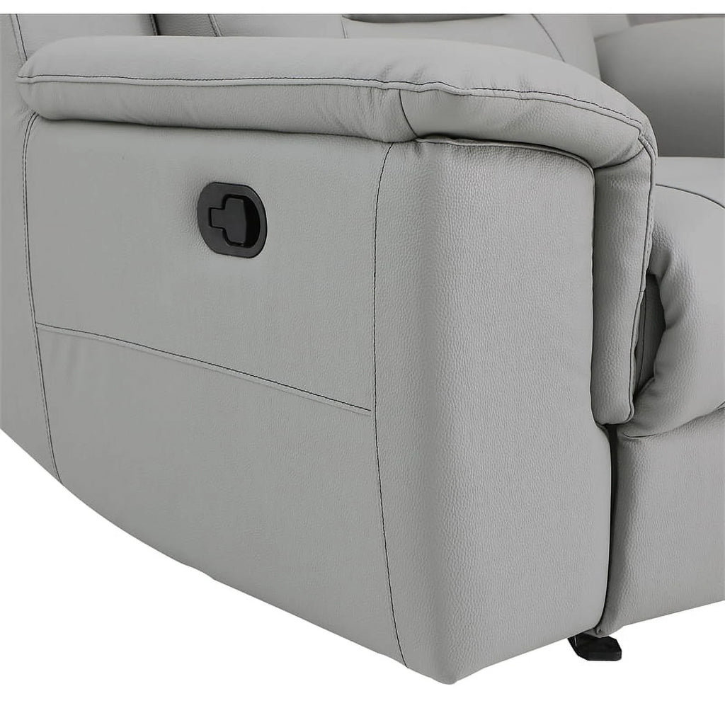 Gray Faux Leather Upholstered Sofa D937801