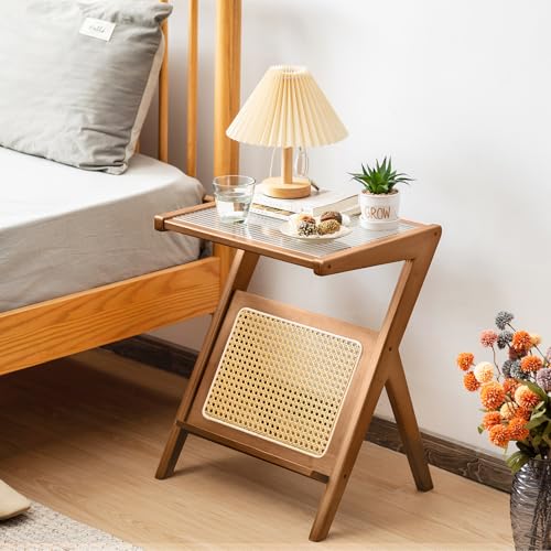 Bamboo Rattan Coffee Table with Wheels F371