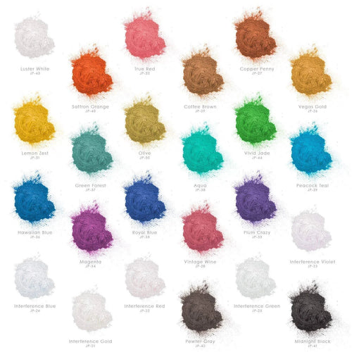 24 Color Mica Pearl Powder Pigment Set D933697