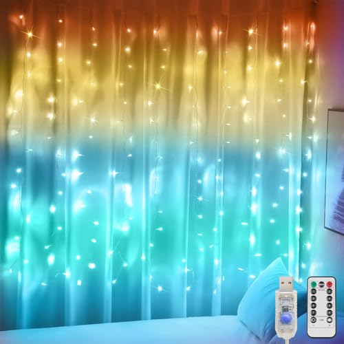 200 Led Warm White Curtain Lights N140375