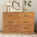 6 Drawers Amber Walnut Dresser K434823