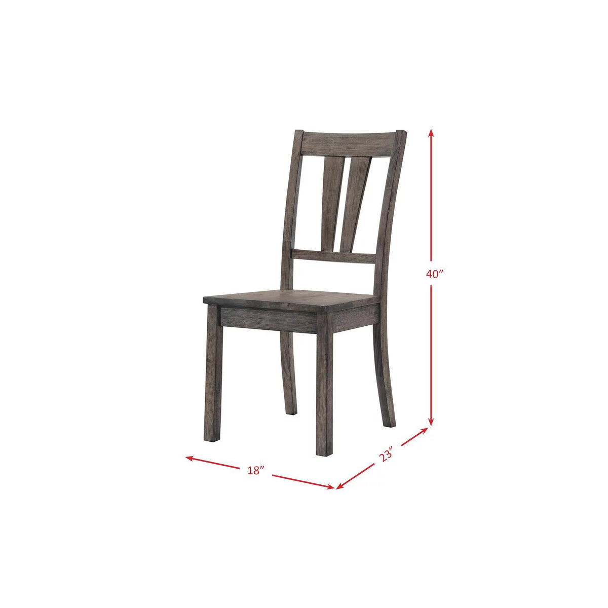 Gray Faux Leather Dining Chair Set of 2 P98595