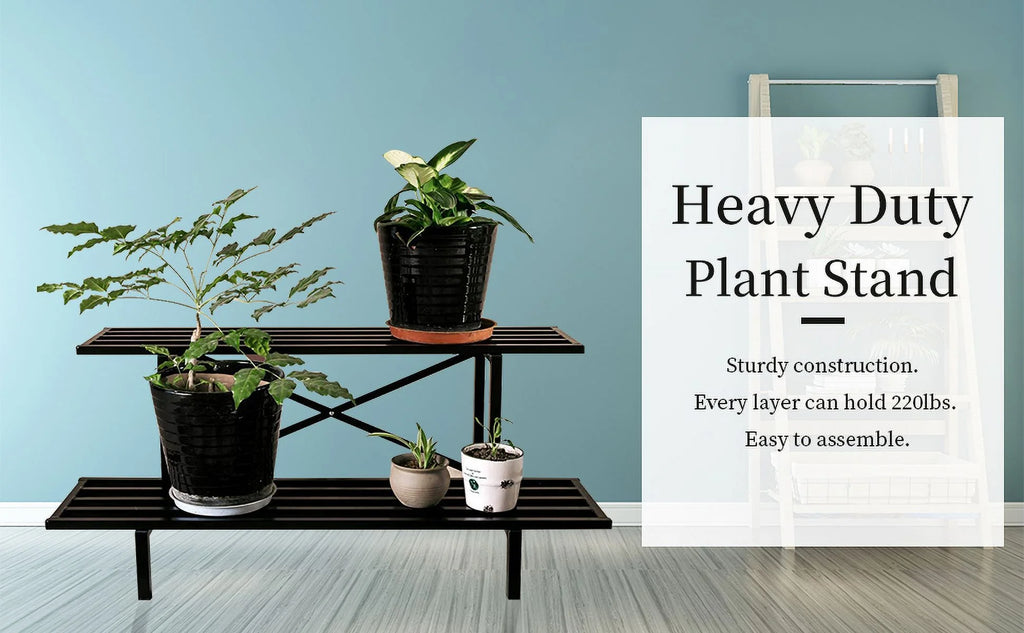 2 Tier Sturdy Metal Plant Stand W371