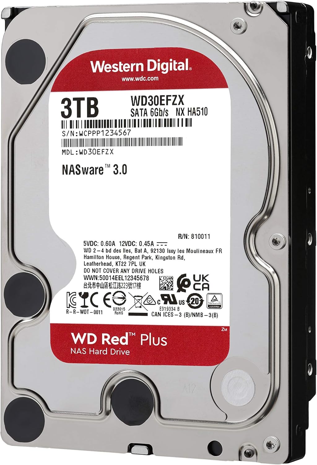 3TB NAS Internal Hard Drive HDD 5400 RPM SATA 6 Gb/s CMR 128 MB Cache 3.5 Z926