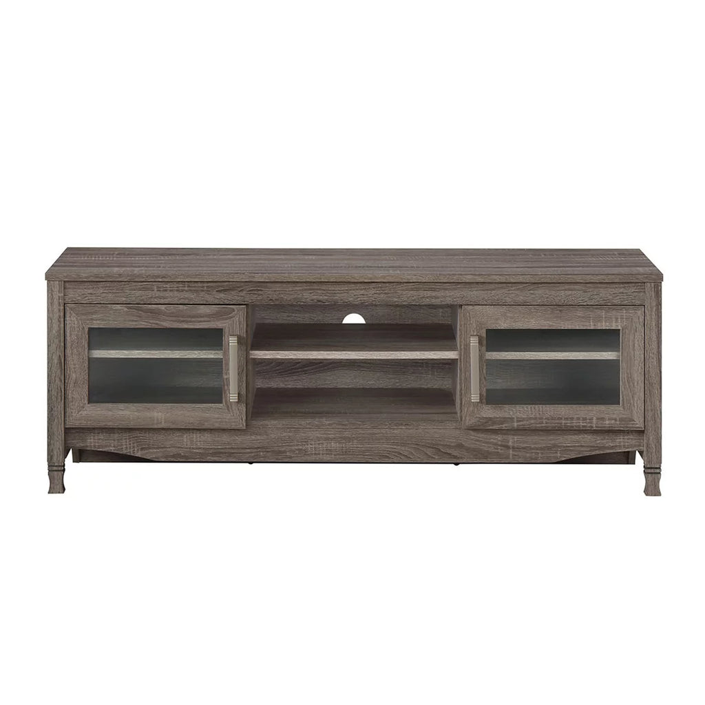 Grey Driftwood TV Stand up to 60 Inches with 2 Doors L249753