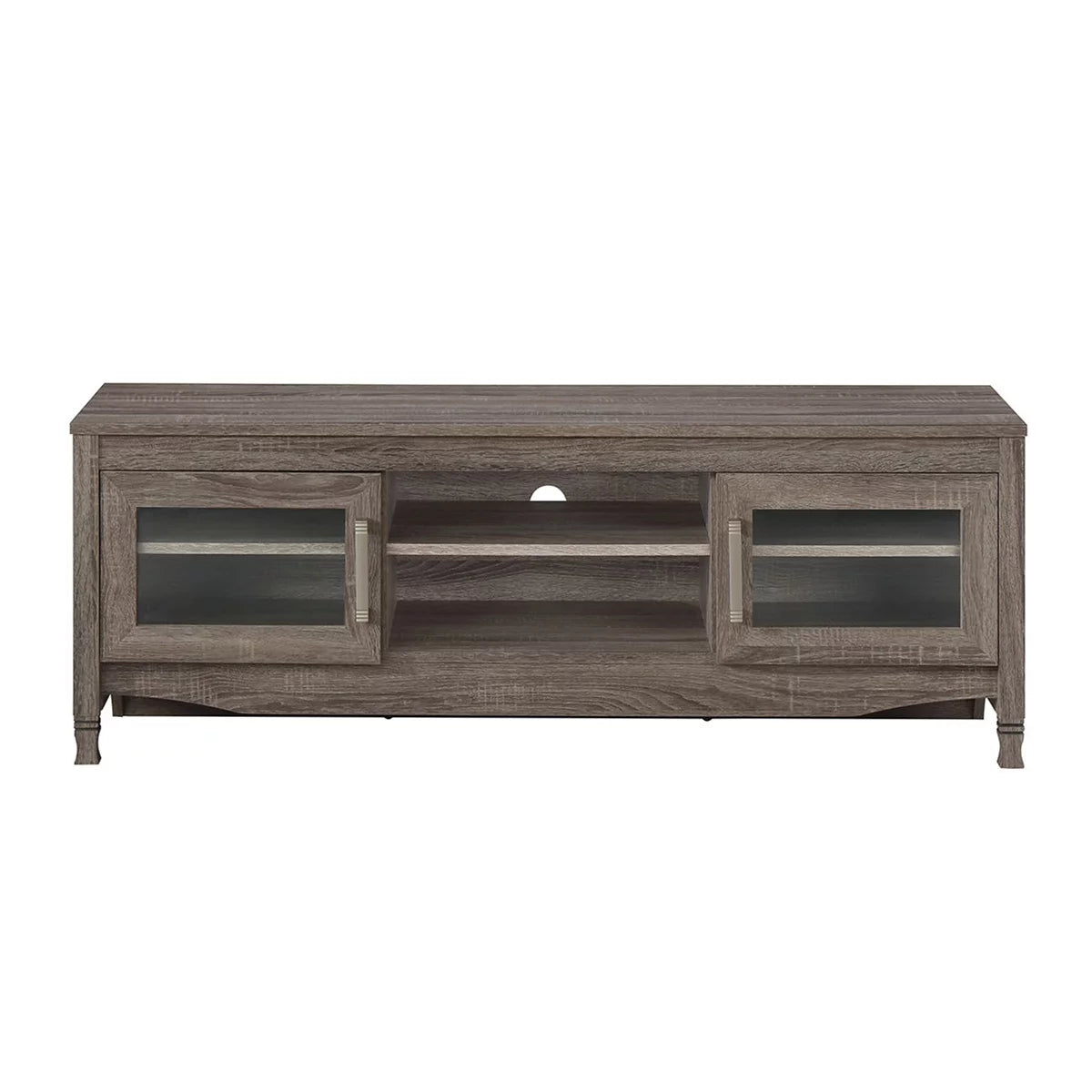 Grey Driftwood TV Stand up to 60 Inches with 2 Doors L249753