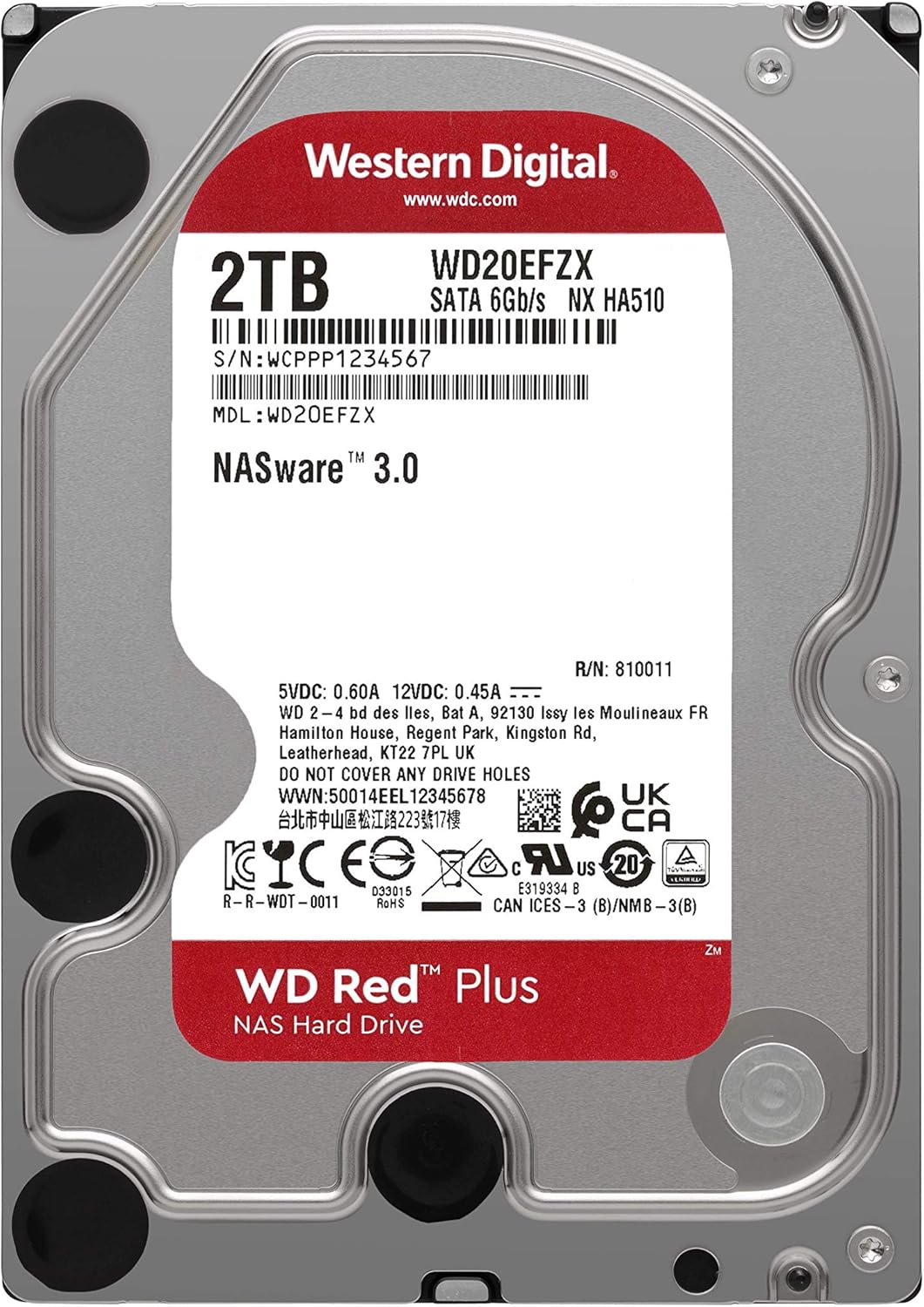 3TB NAS Internal Hard Drive HDD 5400 RPM SATA 6 Gb/s CMR 128 MB Cache 3.5 Z926
