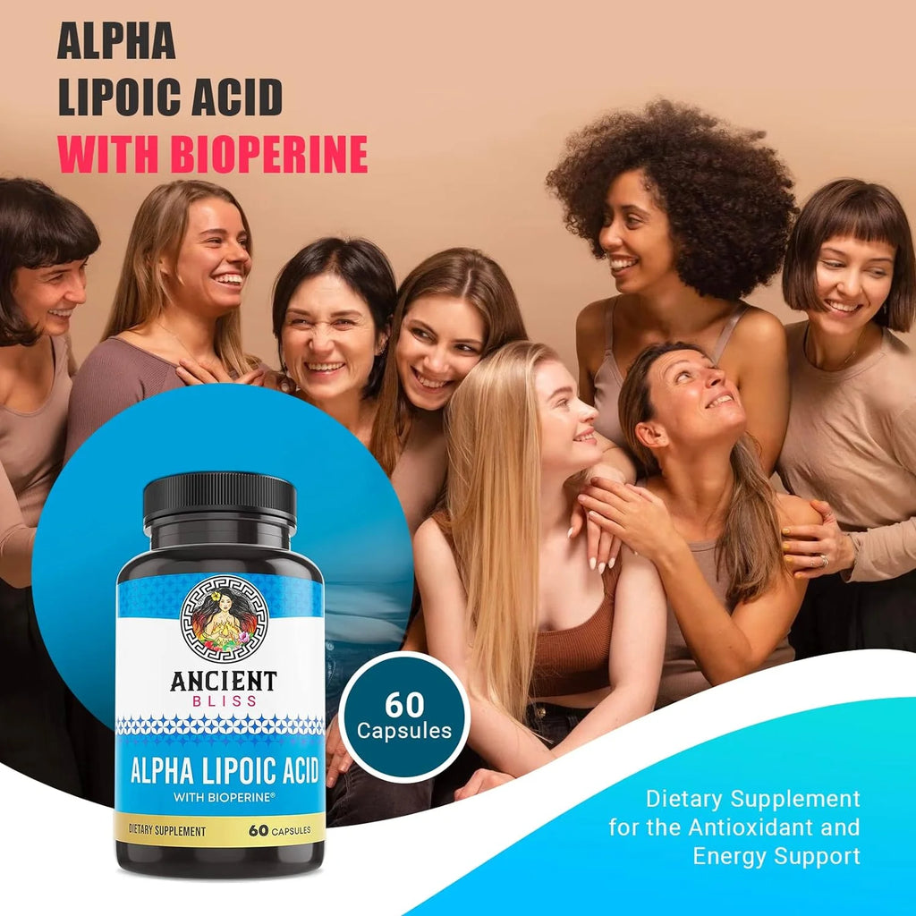 Alpha Lipoic Acid Supplement 600mg 60 Vegan Capsules S532362