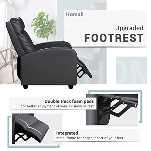 Black PU Leather Recliner Chair B60912