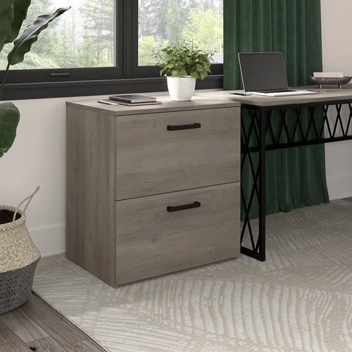 2 Drawer Dark Gray Engineered Wood Lateral File Cabinet M967305